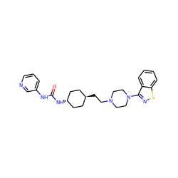 O=C(Nc1cccnc1)N[C@H]1CC[C@H](CCN2CCN(c3nsc4ccccc34)CC2)CC1 ZINC001772655474