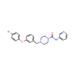 O=C(Nc1cccnc1)N1CCN(Cc2cccc(Oc3ccc(Br)cc3)c2)CC1 ZINC000117018397