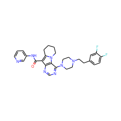 O=C(Nc1cccnc1)c1c2n(c3c(N4CCN(CCc5ccc(F)c(F)c5)CC4)ncnc13)CCCC2 ZINC000013559648