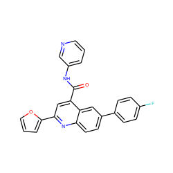 O=C(Nc1cccnc1)c1cc(-c2ccco2)nc2ccc(-c3ccc(F)cc3)cc12 ZINC000150128088