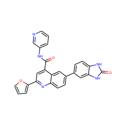 O=C(Nc1cccnc1)c1cc(-c2ccco2)nc2ccc(-c3ccc4[nH]c(=O)[nH]c4c3)cc12 ZINC000150119011