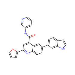 O=C(Nc1cccnc1)c1cc(-c2ccco2)nc2ccc(-c3ccc4cc[nH]c4c3)cc12 ZINC000150204708