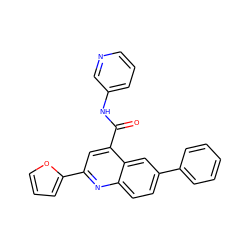 O=C(Nc1cccnc1)c1cc(-c2ccco2)nc2ccc(-c3ccccc3)cc12 ZINC000150141791