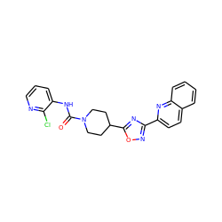 O=C(Nc1cccnc1Cl)N1CCC(c2nc(-c3ccc4ccccc4n3)no2)CC1 ZINC000072179114