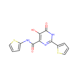 O=C(Nc1cccs1)c1nc(-c2cccs2)[nH]c(=O)c1O ZINC000028820268