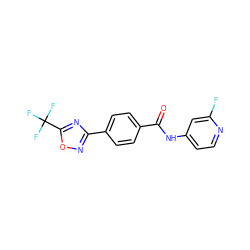 O=C(Nc1ccnc(F)c1)c1ccc(-c2noc(C(F)(F)F)n2)cc1 ZINC000142902219