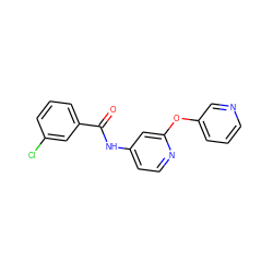 O=C(Nc1ccnc(Oc2cccnc2)c1)c1cccc(Cl)c1 ZINC000096175607