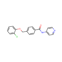 O=C(Nc1ccncc1)c1ccc(COc2ccccc2Cl)cc1 ZINC000000465798