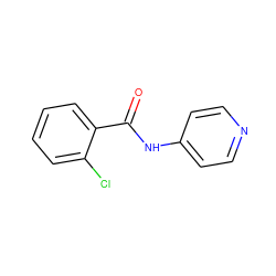 O=C(Nc1ccncc1)c1ccccc1Cl ZINC000000242270