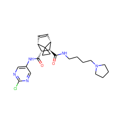 O=C(Nc1cnc(Cl)nc1)[C@@H]1[C@@H]2C=C[C@H]([C@H]1C(=O)NCCCCN1CCCC1)C21CC1 ZINC000168412255