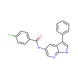 O=C(Nc1cnc2[nH]cc(-c3ccccc3)c2c1)c1ccc(Cl)cc1 ZINC000063539648