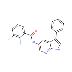 O=C(Nc1cnc2[nH]cc(-c3ccccc3)c2c1)c1cccc(F)c1F ZINC000063298137