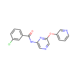 O=C(Nc1cncc(Oc2cccnc2)n1)c1cccc(Cl)c1 ZINC000096175611