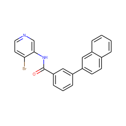 O=C(Nc1cnccc1Br)c1cccc(-c2ccc3ccccc3c2)c1 ZINC000299821945