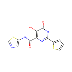 O=C(Nc1cncs1)c1nc(-c2cccs2)[nH]c(=O)c1O ZINC000028820272