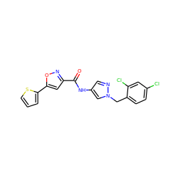 O=C(Nc1cnn(Cc2ccc(Cl)cc2Cl)c1)c1cc(-c2cccs2)on1 ZINC000004104101