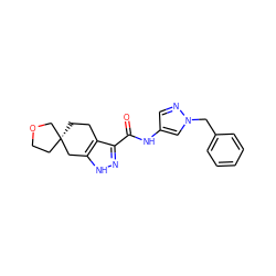 O=C(Nc1cnn(Cc2ccccc2)c1)c1n[nH]c2c1CC[C@@]1(CCOC1)C2 ZINC000144137886