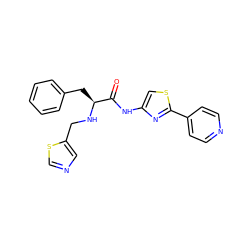 O=C(Nc1csc(-c2ccncc2)n1)[C@H](Cc1ccccc1)NCc1cncs1 ZINC000096284447