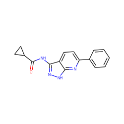 O=C(Nc1n[nH]c2nc(-c3ccccc3)ccc12)C1CC1 ZINC000013538525