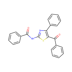 O=C(Nc1nc(-c2ccccc2)c(C(=O)c2ccccc2)s1)c1ccccc1 ZINC000000626960