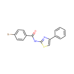 O=C(Nc1nc(-c2ccccc2)cs1)c1ccc(Br)cc1 ZINC000005775827