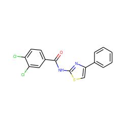 O=C(Nc1nc(-c2ccccc2)cs1)c1ccc(Cl)c(Cl)c1 ZINC000000073690