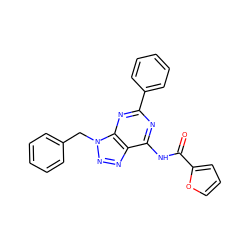 O=C(Nc1nc(-c2ccccc2)nc2c1nnn2Cc1ccccc1)c1ccco1 ZINC000040862718