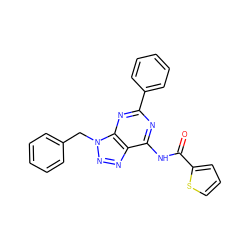 O=C(Nc1nc(-c2ccccc2)nc2c1nnn2Cc1ccccc1)c1cccs1 ZINC000040847997