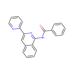 O=C(Nc1nc(-c2ccccn2)cc2ccccc12)c1ccccc1 ZINC000013781354