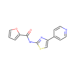 O=C(Nc1nc(-c2ccncc2)cs1)c1ccco1 ZINC000005904001