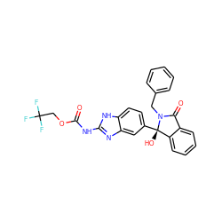 O=C(Nc1nc2cc([C@@]3(O)c4ccccc4C(=O)N3Cc3ccccc3)ccc2[nH]1)OCC(F)(F)F ZINC000034643879