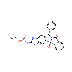 O=C(Nc1nc2cc([C@@]3(O)c4ccccc4C(=O)N3Cc3ccccc3)ccc2[nH]1)OCCF ZINC000034662431