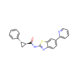 O=C(Nc1nc2ccc(-c3ccccn3)cc2s1)[C@H]1C[C@@H]1c1ccccc1 ZINC000103290037