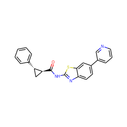 O=C(Nc1nc2ccc(-c3cccnc3)cc2s1)[C@H]1C[C@@H]1c1ccccc1 ZINC000103294174