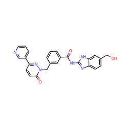 O=C(Nc1nc2ccc(CO)cc2[nH]1)c1cccc(Cn2nc(-c3cccnc3)ccc2=O)c1 ZINC000212481591