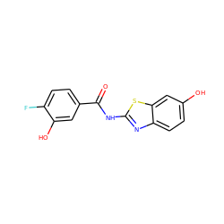 O=C(Nc1nc2ccc(O)cc2s1)c1ccc(F)c(O)c1 ZINC000095556286