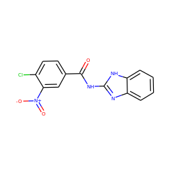 O=C(Nc1nc2ccccc2[nH]1)c1ccc(Cl)c([N+](=O)[O-])c1 ZINC000009704900