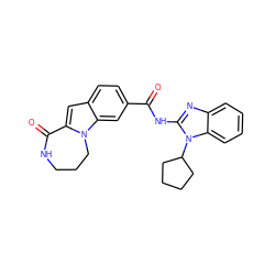 O=C(Nc1nc2ccccc2n1C1CCCC1)c1ccc2cc3n(c2c1)CCCNC3=O ZINC000147843475