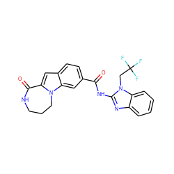 O=C(Nc1nc2ccccc2n1CC(F)(F)F)c1ccc2cc3n(c2c1)CCCNC3=O ZINC000147824039