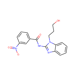 O=C(Nc1nc2ccccc2n1CCCO)c1cccc([N+](=O)[O-])c1 ZINC000036184968