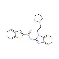 O=C(Nc1nc2ccccc2n1CCN1CCCC1)c1cc2ccccc2s1 ZINC000299870894