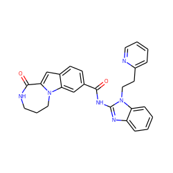 O=C(Nc1nc2ccccc2n1CCc1ccccn1)c1ccc2cc3n(c2c1)CCCNC3=O ZINC000147824942