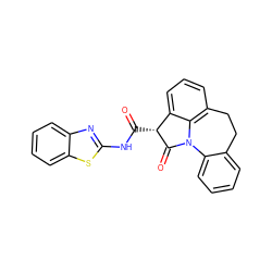 O=C(Nc1nc2ccccc2s1)[C@H]1C(=O)N2c3ccccc3CCc3cccc1c32 ZINC000100658470