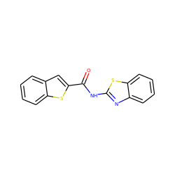 O=C(Nc1nc2ccccc2s1)c1cc2ccccc2s1 ZINC000007280422