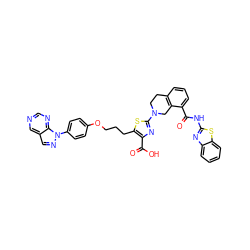 O=C(Nc1nc2ccccc2s1)c1cccc2c1CN(c1nc(C(=O)O)c(CCCOc3ccc(-n4ncc5cncnc54)cc3)s1)CC2 ZINC000198026937