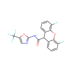 O=C(Nc1ncc(C(F)(F)F)o1)C1c2cccc(F)c2Oc2c(F)cccc21 ZINC000040957057