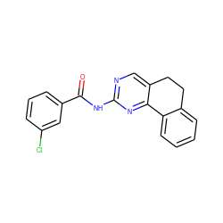 O=C(Nc1ncc2c(n1)-c1ccccc1CC2)c1cccc(Cl)c1 ZINC000003132965