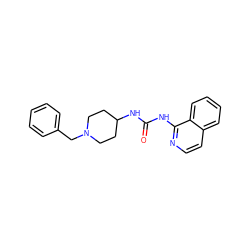 O=C(Nc1nccc2ccccc12)NC1CCN(Cc2ccccc2)CC1 ZINC000012356218