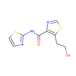 O=C(Nc1nccs1)c1ncsc1CCO ZINC000028460364