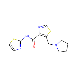 O=C(Nc1nccs1)c1ncsc1CN1CCCC1 ZINC000028457380